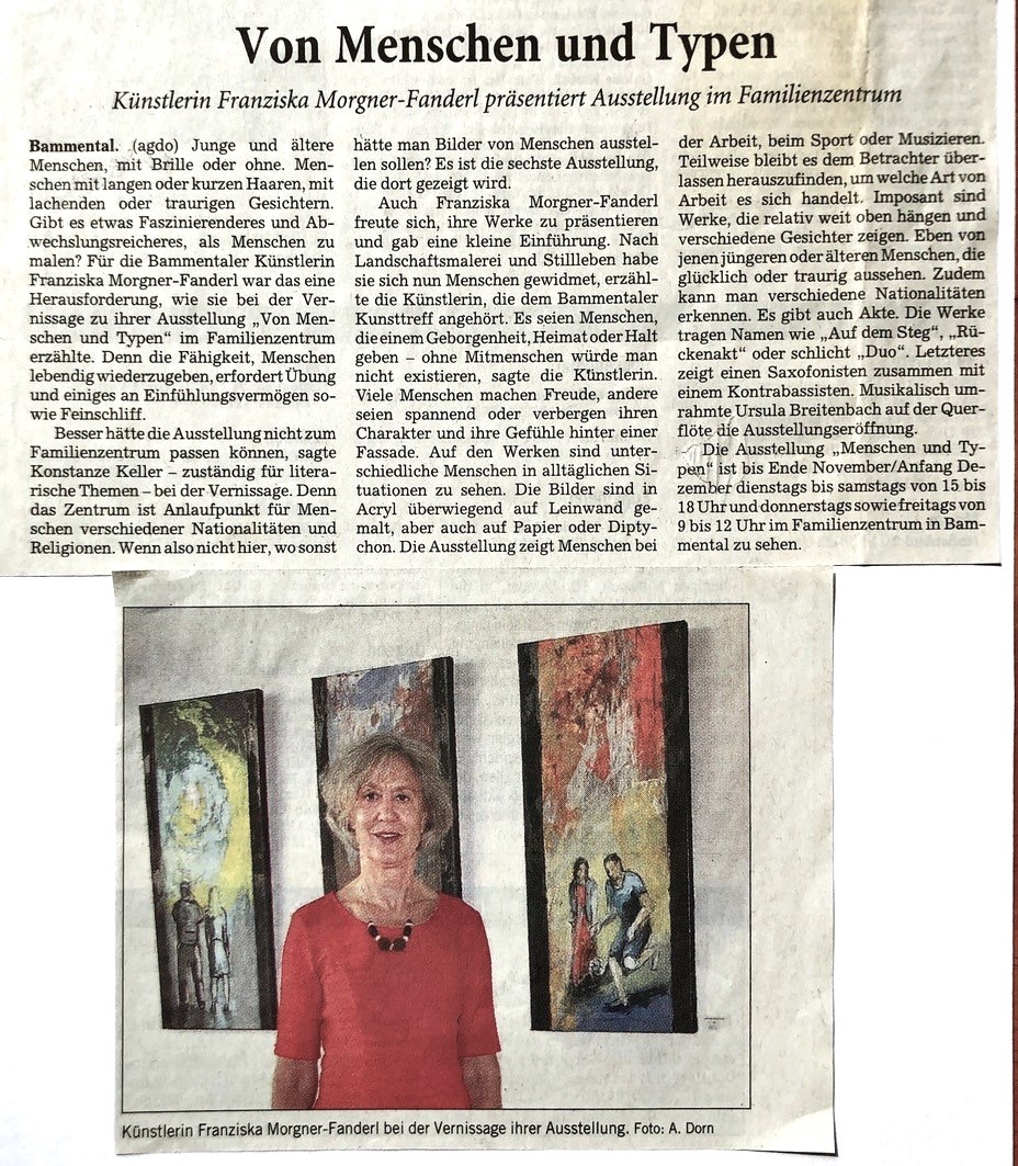 Ausstellung im Familienzentrum - Franziska Morgner-Fanderl